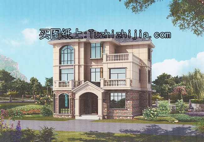 農(nóng)村三層樓房設(shè)計圖紙及效果圖，經(jīng)典自建圖紙