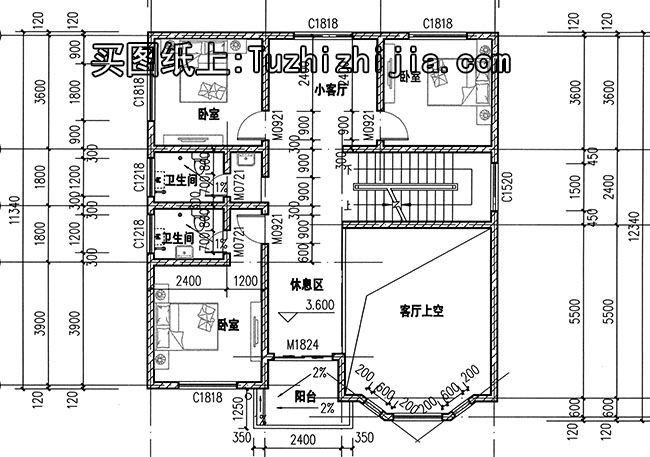 最新款：二層簡(jiǎn)單一點(diǎn)的別墅圖紙！好看死了