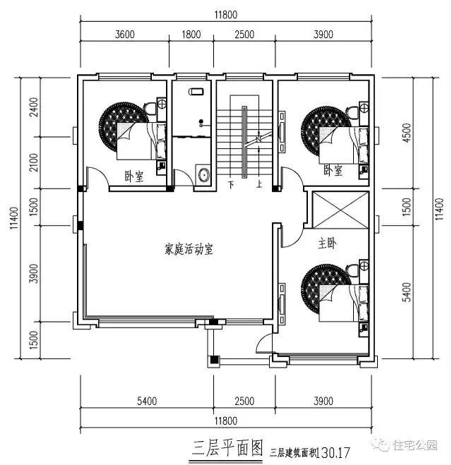 最新款農(nóng)村三層樓房設(shè)計(jì)，弧形落地窗采光好，全圖！