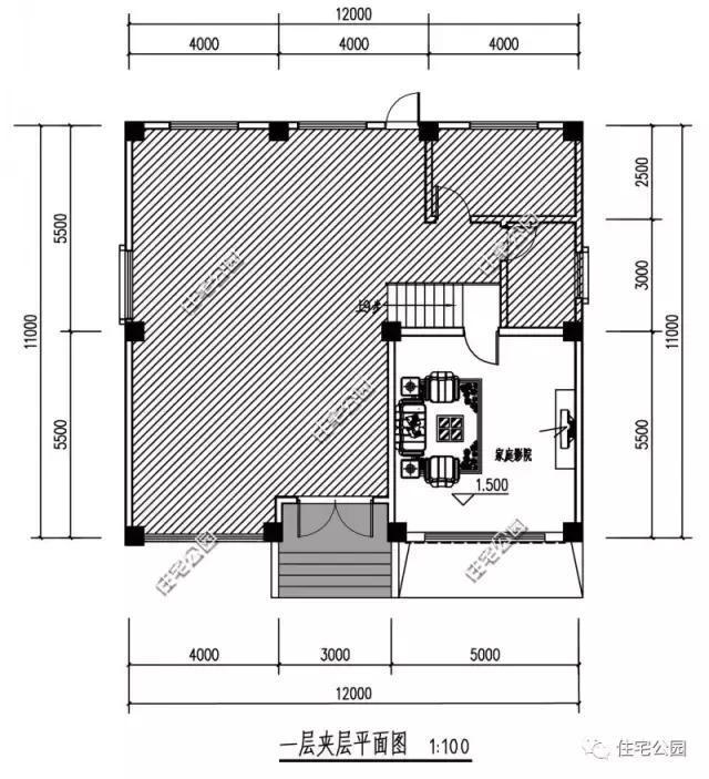 獨棟小別墅設(shè)計方案，旋轉(zhuǎn)樓梯帶夾層，怎么做到的？