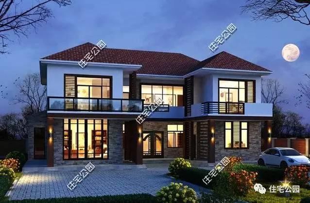 農(nóng)村二層時尚別墅設(shè)計18X12米，外秀內(nèi)實用、27萬建成