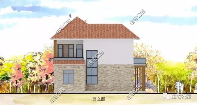 農(nóng)村二層時尚別墅設(shè)計18X12米，外秀內(nèi)實用、27萬建成