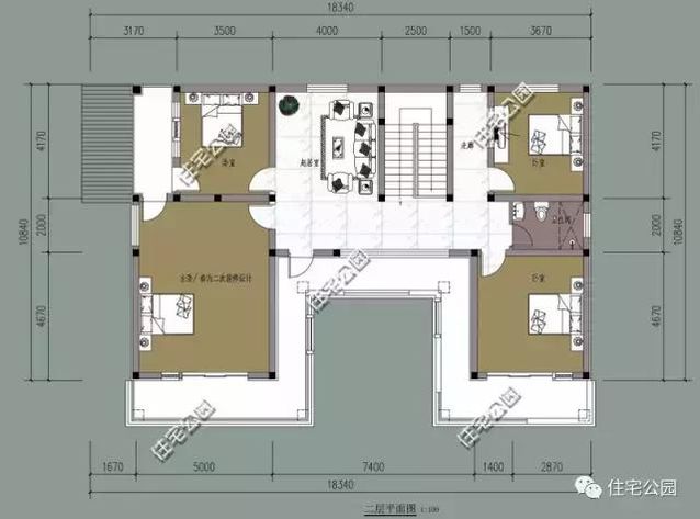 農(nóng)村二層時尚別墅設(shè)計18X12米，外秀內(nèi)實用、27萬建成
