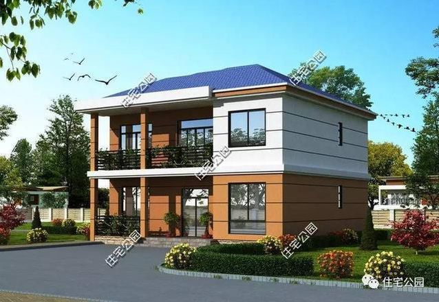 11X11米農(nóng)村二層別墅，戶型方正、簡單又好看！