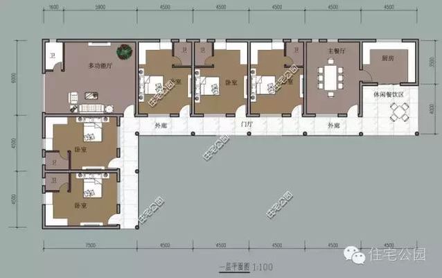 農村一層“L”型小別墅設計，比二三層的小洋樓還漂亮！