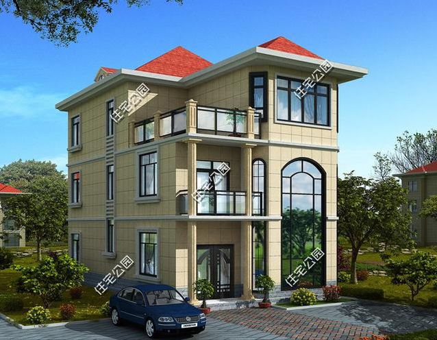 8米的面寬怎樣建獨(dú)棟小別墅？還帶有挑空客廳、大露臺(tái)