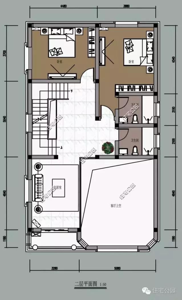 8米的面寬怎樣建獨(dú)棟小別墅？還帶有挑空客廳、大露臺(tái)