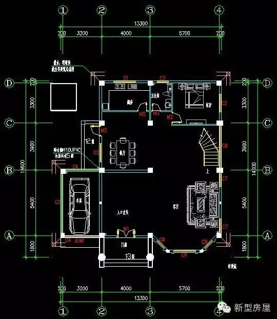 13X14米歐式別墅，挑空客廳加旋轉(zhuǎn)樓梯，僅30萬？
