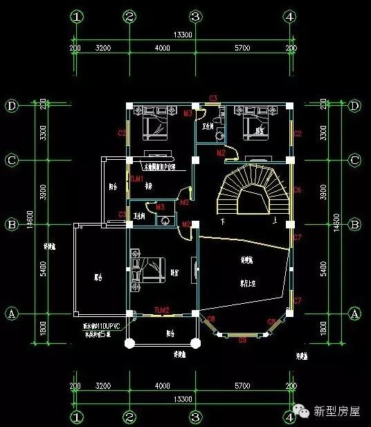 13X14米歐式別墅，挑空客廳加旋轉(zhuǎn)樓梯，僅30萬？