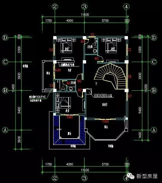 13X14米歐式別墅，挑空客廳加旋轉(zhuǎn)樓梯，僅30萬？