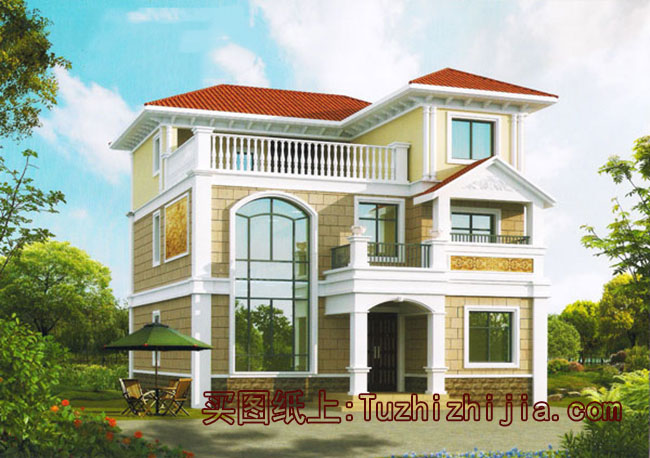 農(nóng)村三層樓房設(shè)計(jì)圖及效果圖，復(fù)式磚混結(jié)構(gòu)