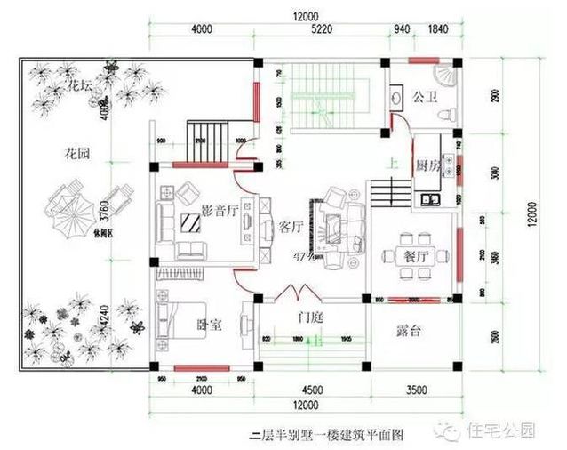 12X12米方正戶型別墅，磚混結(jié)構(gòu)也抗震的房屋