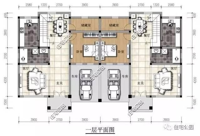 兄弟攜手建雙拼別墅10.5X12.3米，接地氣！