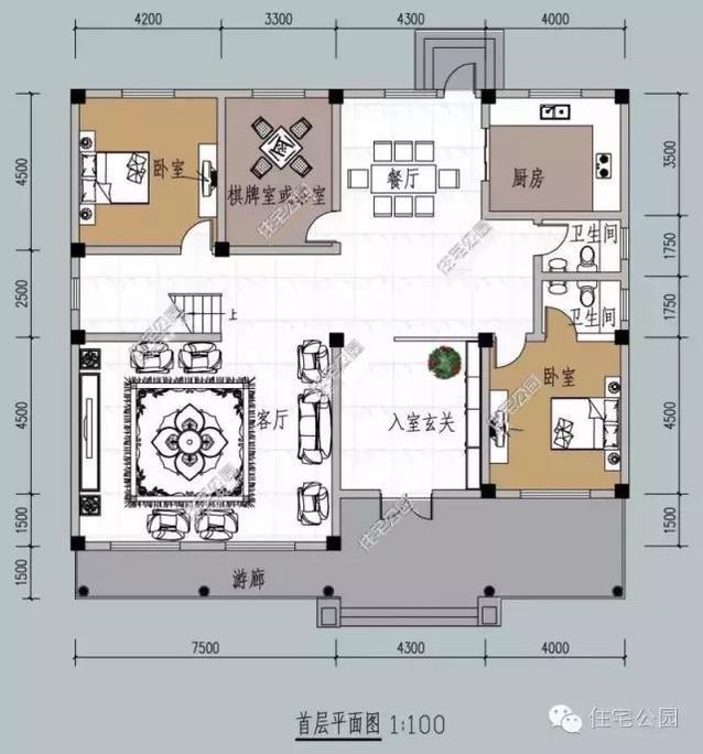 農(nóng)村2層別墅設(shè)計，戶型方正、多臥室！
