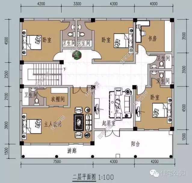 農(nóng)村2層別墅設(shè)計，戶型方正、多臥室！