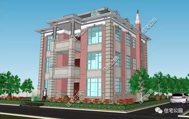 13X13米農(nóng)村復(fù)古風(fēng)格別墅，戶型方正、臥室多