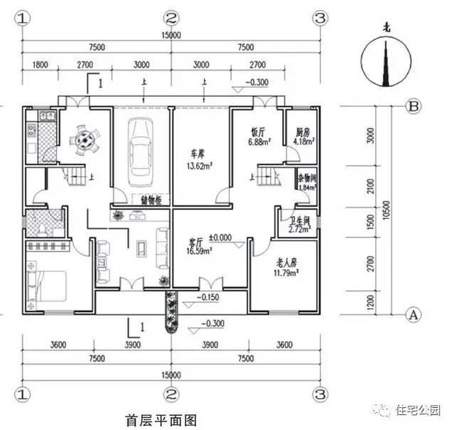 2套實(shí)用的雙拼別墅，7米面寬怎樣布局？