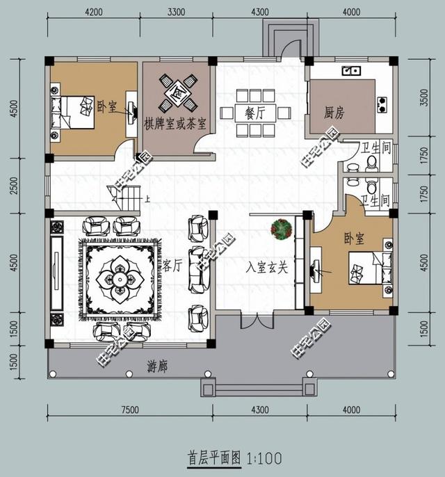 農(nóng)村自建房15米面寬戶型2套，7個衛(wèi)生間多么？