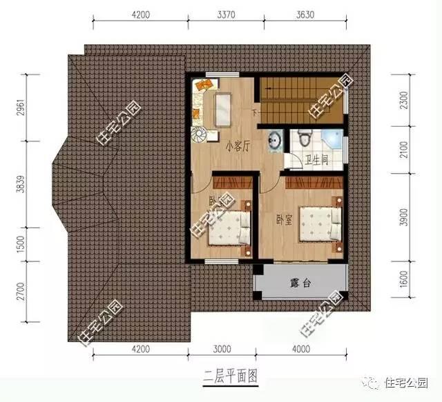 2層農(nóng)村別墅11X11米，簡(jiǎn)潔通透布局好！
