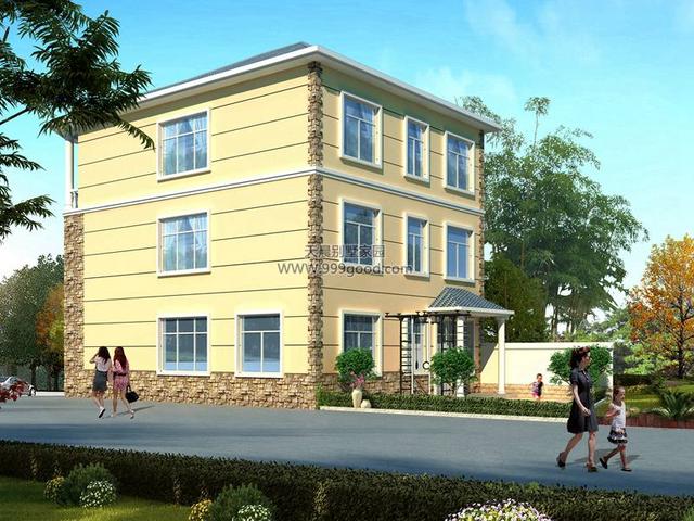 農(nóng)村9.3X13.2米洋氣別墅設(shè)計圖，外秀內(nèi)斂，不要太精致！