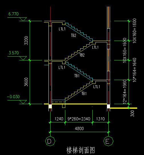 3層別墅CAD圖紙，占地面積120平米，建筑面積301方米