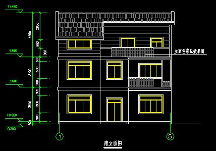 3層別墅CAD圖紙，占地面積120平米，建筑面積301方米