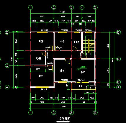 3層別墅CAD圖紙，占地面積120平米，建筑面積301方米