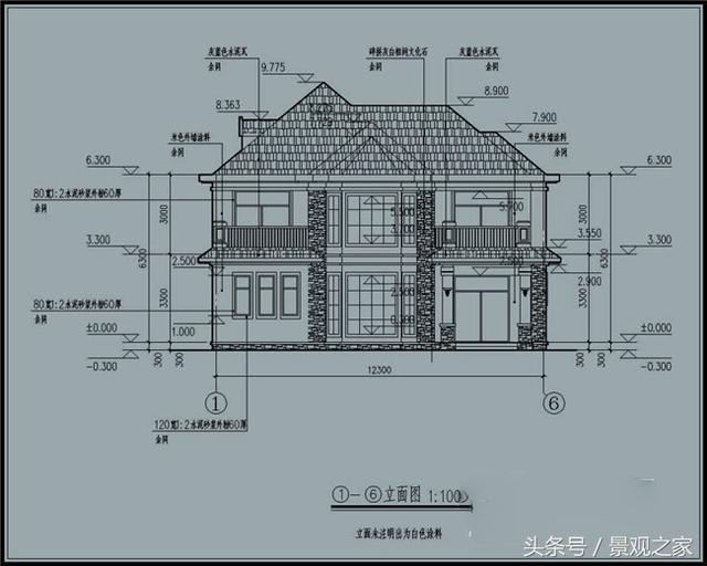 新農(nóng)村兩層別墅設(shè)計圖紙及效果圖！