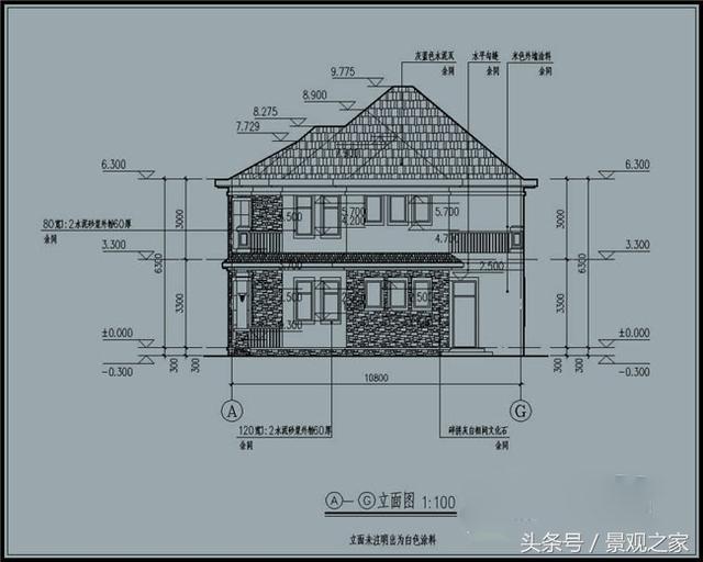 新農(nóng)村兩層別墅設(shè)計圖紙及效果圖！