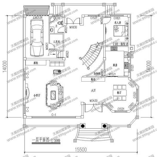 這樣接地氣的14X15米三層別墅，蓋好只要28萬？含全圖！