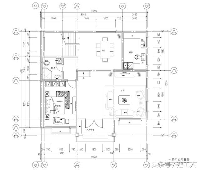 120平方米獨(dú)棟三層豪華農(nóng)村小別墅！