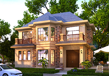 2024新款二層別墅房屋設計圖，帶外觀圖片