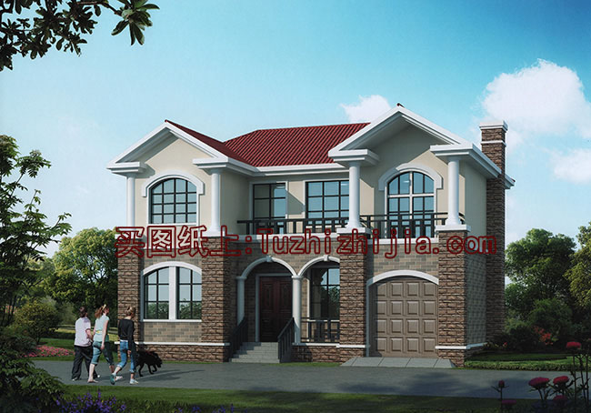 帶車(chē)庫(kù)二層別墅設(shè)計(jì)圖及效果圖，帶車(chē)庫(kù)的農(nóng)村二層樓房推薦