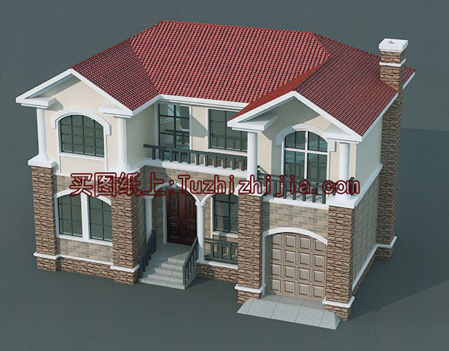 帶車(chē)庫(kù)二層別墅設(shè)計(jì)圖及效果圖，帶車(chē)庫(kù)的農(nóng)村二層樓房推薦