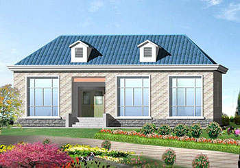 農(nóng)村4間平房設(shè)計(jì)圖，帶外觀效果圖，自建平方推薦