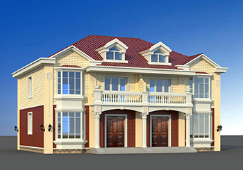 農(nóng)村二層別墅設(shè)計(jì)圖，帶外觀效果圖，兄弟自建推薦