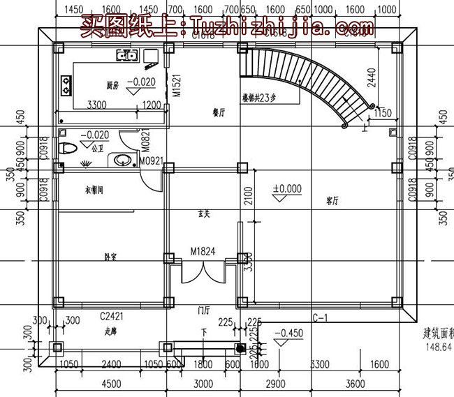 簡單的復(fù)式住宅設(shè)計圖，客廳挑高，帶外觀效果圖片