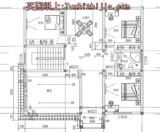 兩層半樓房設(shè)計圖及效果圖，農(nóng)村二層房屋設(shè)計圖推薦