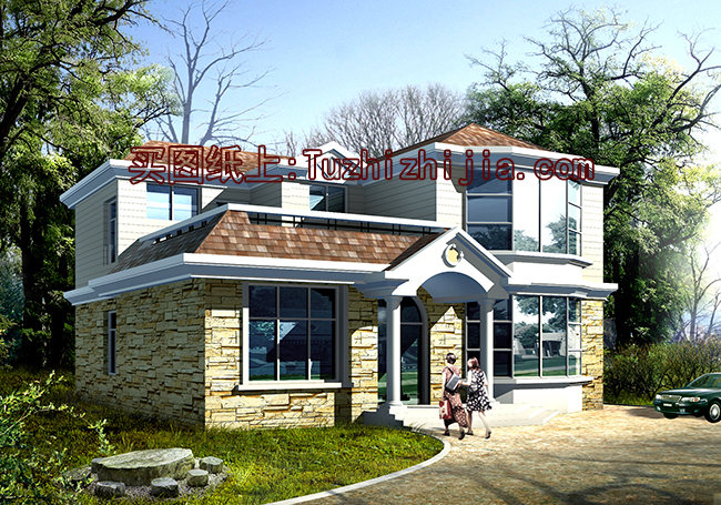 地中海風(fēng)格二層別墅設(shè)計(jì)圖及效果圖，外觀有格調(diào)