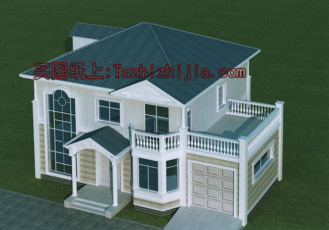 樓中樓客廳挑高二層別墅設(shè)計(jì)圖，復(fù)式別墅方案推薦