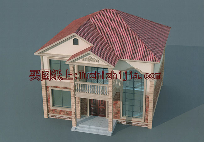 二層復(fù)式小洋樓設(shè)計(jì)圖，外觀精致，戶型合理