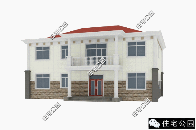 16X12米農(nóng)村別墅，８室２廳，經(jīng)濟實用