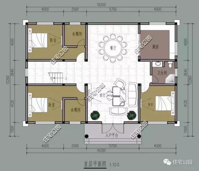 16X12米農(nóng)村別墅，８室２廳，經(jīng)濟實用