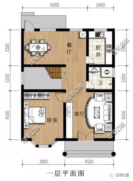 8.4X10.1米農(nóng)村別墅戶型，弧形采光窗、5臥室