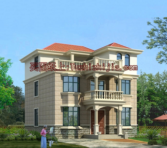 戶型好的農(nóng)村三層樓房設(shè)計圖，帶外觀效果圖