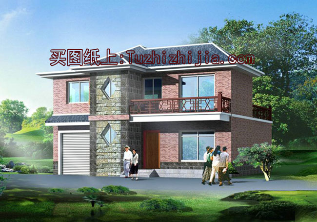 地中海風格二層別墅設計圖方案，含外觀效果圖