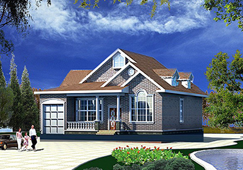 農(nóng)村一層半房屋設(shè)計(jì)圖，帶外觀效果圖，外觀時(shí)尚