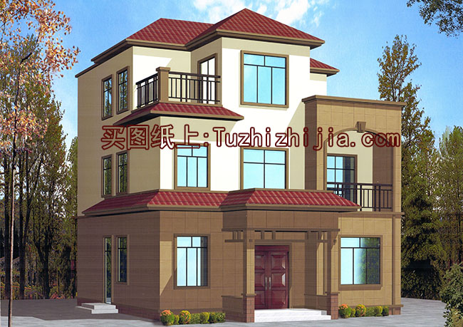 預(yù)算20萬(wàn)的農(nóng)村三層房屋設(shè)計(jì)圖方案，帶外觀效果圖