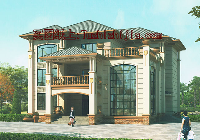 大平方大面積別墅設(shè)計(jì)方案圖，樓中樓客廳中空