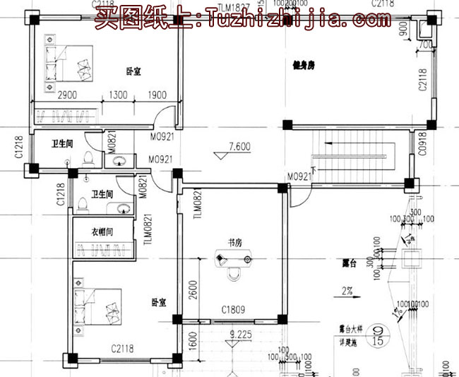大平方大面積別墅設(shè)計(jì)方案圖，樓中樓客廳中空